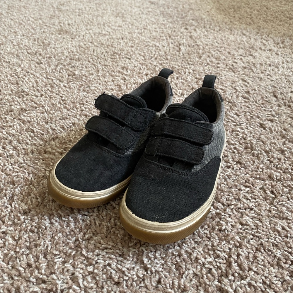 Black and Gray Kids Shoes